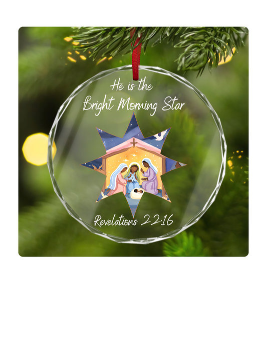 Bright Morning Star - Crystal Glass Ornament